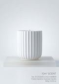No. 01 CEDAR & COLD AMBER | Fluted Ceramic Scented Candle 180g