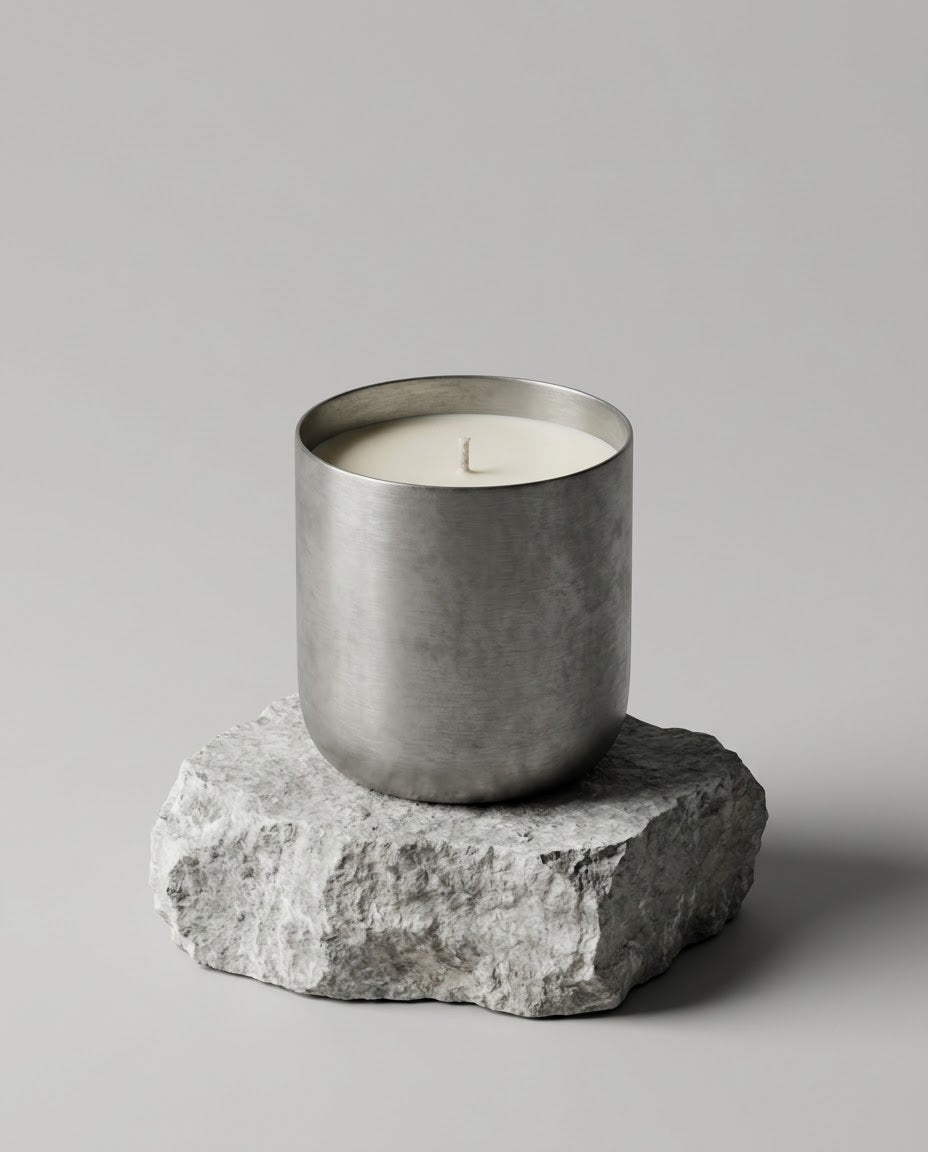 ⁠VESTIGE 01 / Raw Stainless Steel Scented Candle 200g⁠