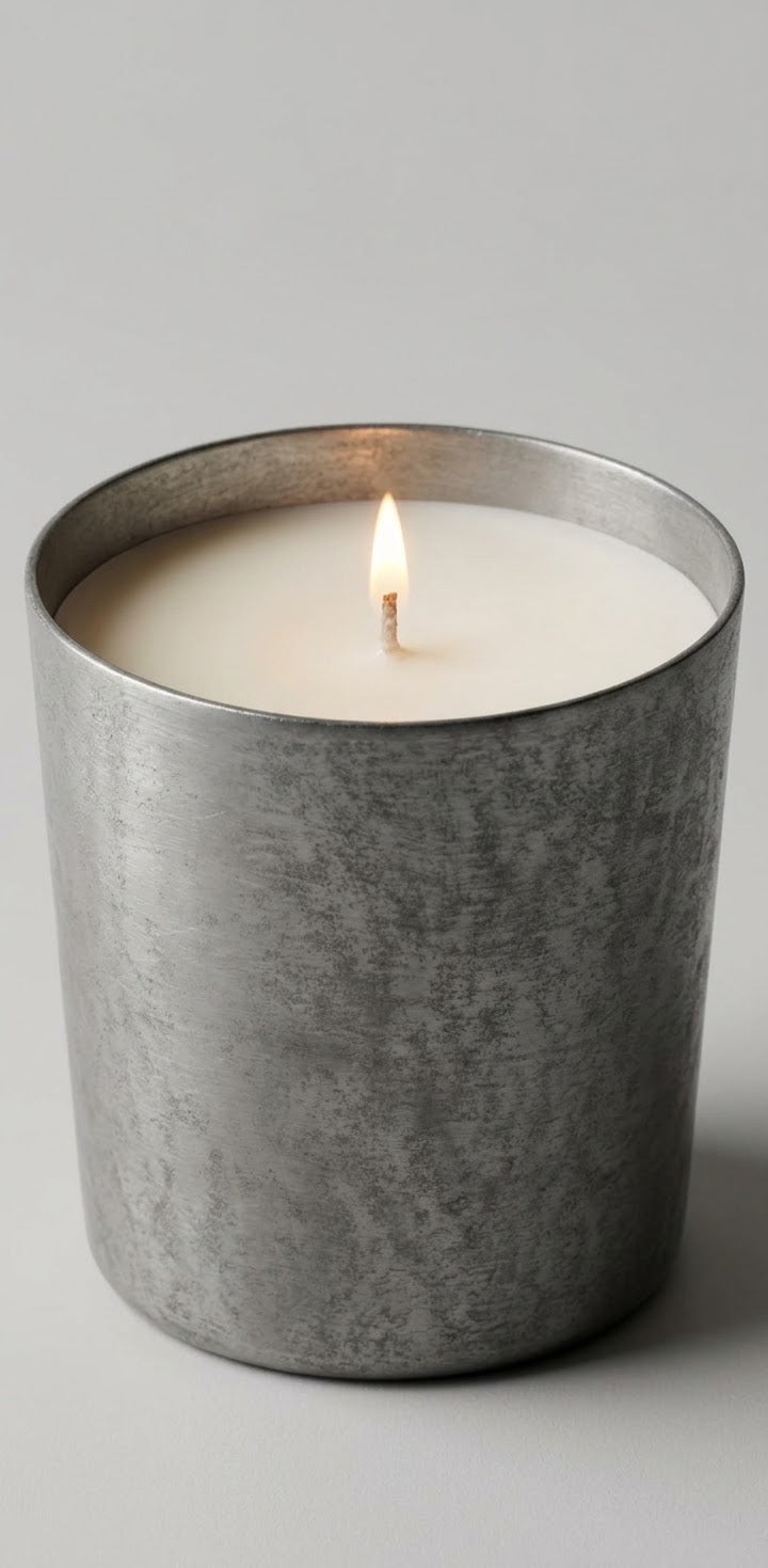 ⁠VESTIGE 01 / Raw Stainless Steel Scented Candle 200g⁠
